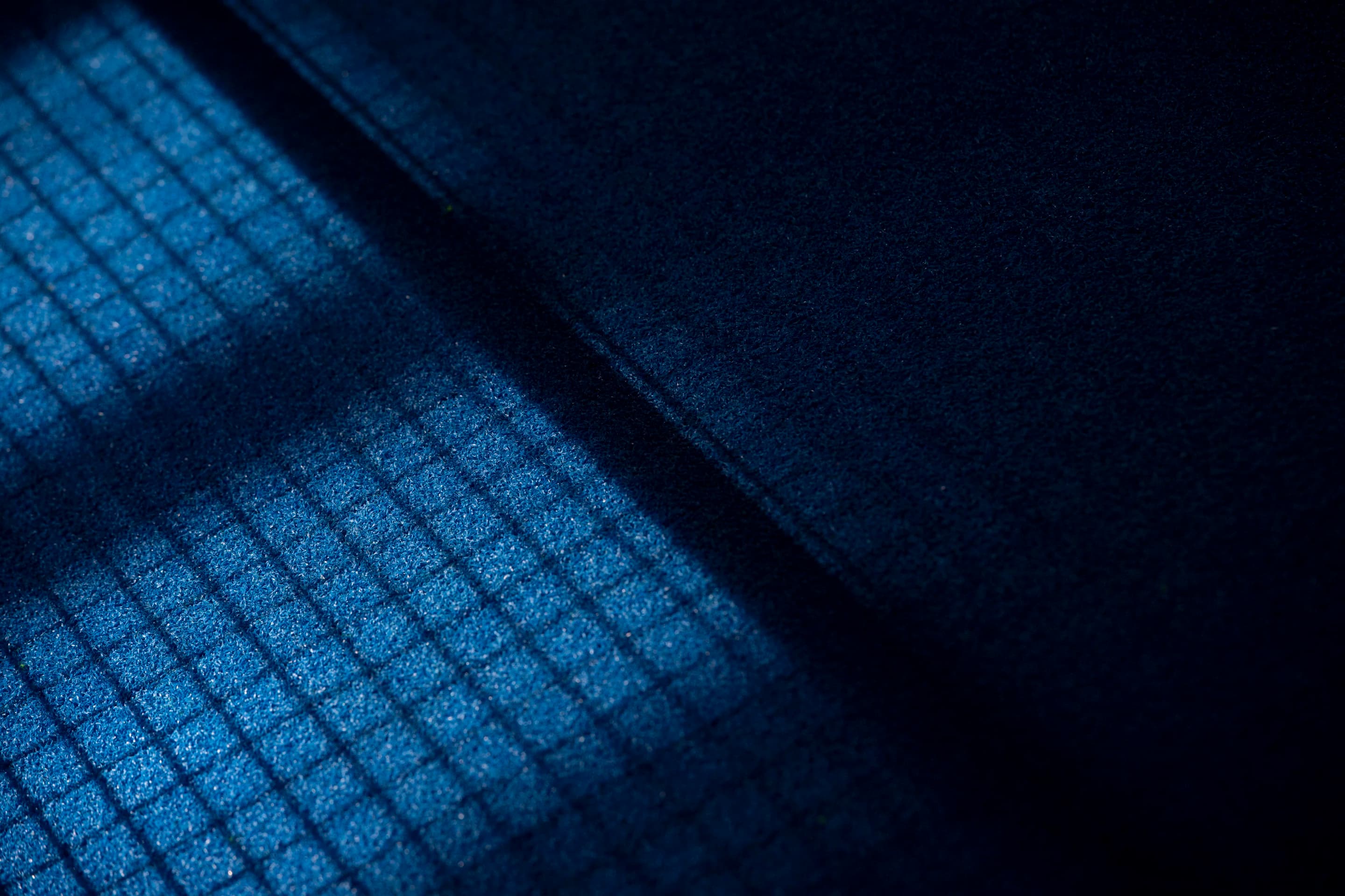 Blue empty padel court